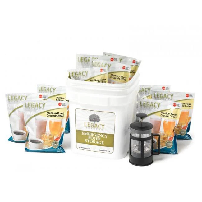 350 Serving Ground Coffee Bucket with French Press - Image 7