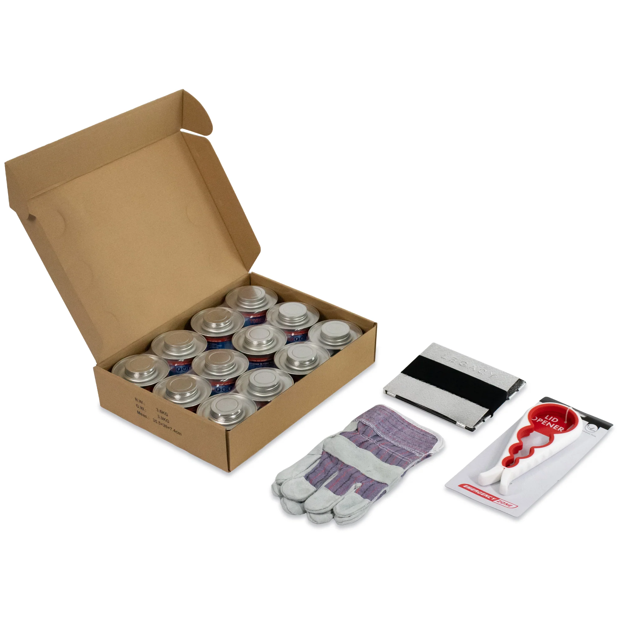 Emergency Stove, 16, 48, or 96 Hour Survival Fuel Source + Stove, Wrench & Gloves - Image 15