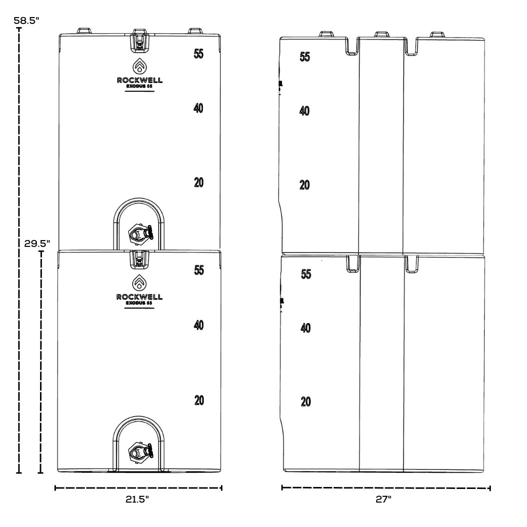 Exodus 55 Gallon Water Tank - Image 8